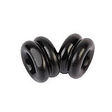 Подвійне ерекційне кільце, подвійний ерекційний обруч Chisa Dual Chubby Support Ring Black TPE, фото 4