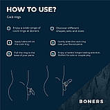 Ерекційне кільце, кільце для ерекції Boners Double Design силіконове, товсте прилягання, фото 6