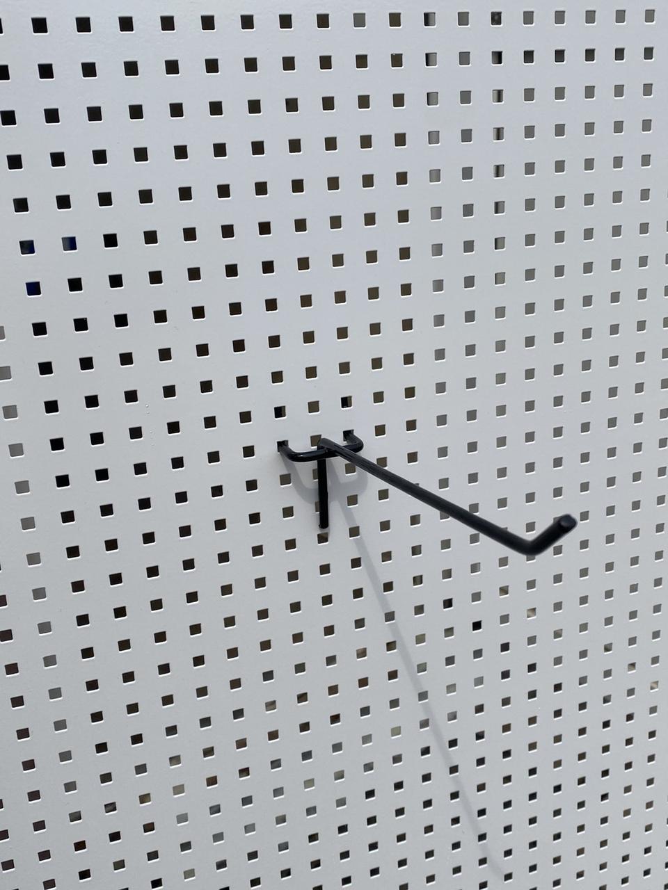 Гачок одинарний чорний пофарбований 50 мм на перфорацію, фото 1