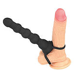 Насадка на член, анальний стимулятор Lovetoy Vibrating Rock Balled Double Prober, силікон, вібрація, фото 5