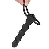 Насадка на член, анальний стимулятор Lovetoy Vibrating Rock Balled Double Prober, силікон, вібрація, фото 9