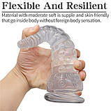 Анальна заглушка, корок стимуляції ануса Octopus Tentacle Small прозорий силікон, фото 7