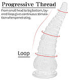 Анальна заглушка, корок стимуляції ануса Octopus Tentacle Small прозорий силікон, фото 8