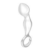 Скляний анальний стимулятор, прозорий Glass Romance Lovetoy 12 см, фото 5