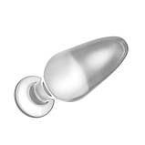 Анальна корка, анальний стимулятор Glass Romance 11 см прозора, фото 4