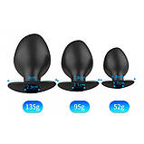 Анальна пробка, анальний душ силіконова 5 см діаметр 8 см довжина, фото 4