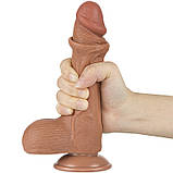 Ділдо, фаллоімітатор Lovetoy Sliding Skin Dual Layer Dong 7.5 дюймів, фото 5