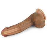 Фалоімітатор, двошаровий імітатор фалосу Lovetoy Platinum Silicone 20.5 см, фото 5