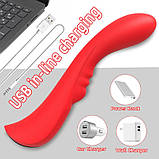 Вібро імітатор члена, вібростимулятор дилдо G-spot Arouse Red 10 режимів, водонепроникний, фото 7