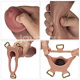 Страпон, пристібний фалоімітатор Lovetoy Ingen 10 Enhanced L/XL/2XL з реалістичним дизайном, фото 8