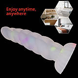 Світний фаллоімітатор, самотик  Jelly Twine 14 см присоска, фото 4