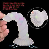 Світний фаллоімітатор, самотик  Jelly Twine 14 см присоска, фото 5