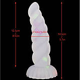 Світний фаллоімітатор, самотик  Jelly Twine 14 см присоска, фото 6