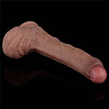Ділдо, імітатор пеніса Lovetoy Dual Layered Silicone Cock 8.5 дюймів з венами, фото 5