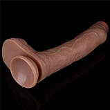 Ділдо, імітатор пеніса Lovetoy Dual Layered Silicone Cock 8.5 дюймів з венами, фото 6