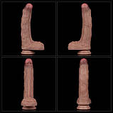 Ділдо, імітатор пеніса Lovetoy Dual Layered Silicone Cock 8.5 дюймів з венами, фото 9