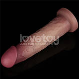 Самотик для жінок з вібрацією, вібро імітатор пеніса Lovetoy Sliding Skin Pro II 9 дюймів, фото 7