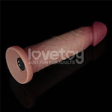 Самотик для жінок з вібрацією, вібро імітатор пеніса Lovetoy Sliding Skin Pro II 9 дюймів, фото 8