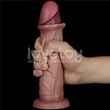 Самотик для жінок з вібрацією, вібро імітатор пеніса Lovetoy Sliding Skin Pro II 9 дюймів, фото 9