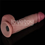 Вібро імітатор члена, фалос з вібрацією Sliding Skin Pro II Lovetoy 8.0 Dual Layer Silicone, фото 8