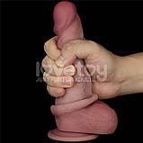 Вібро імітатор члена, фалос з вібрацією Sliding Skin Pro II Lovetoy 8.0 Dual Layer Silicone, фото 10