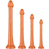 Фалоїмітатор гігант, анальний фістинг Golden Python з присоскою силіконовий гнучкий, фото 4