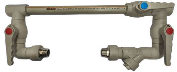 Байпас PPR поліпропіленовий KOER 32 для опалення, фото 1