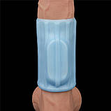 Ерекційне кільце, вібраційне кільце на пеніс Lovetoy Vibrating Ridge Knights Ring Blue, вібрація та зручність, фото 5