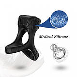 Ерекційне кільце, вібро кільце для члена Love Distance Triple Fun Ring Black силікон, фото 7