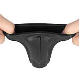 Ерекційне кільце, вібраційне кільце для члена Lovetoy Vibrating Ridge Knights Ring Black, водонепроникний TPE, фото 6