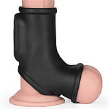 Ерекційне кільце, вібро кільце на член Lovetoy Knights Ring чорний, фото 7