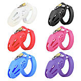 Пояс вірності, чоловічий пояс вірності Silicone Chastity Cage чорний силікон малий розмір, фото 4