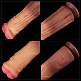 Імітатор фалоса, фаллоімітатор Lovetoy Dual Layered Silicone 12 дюймів, фото 6