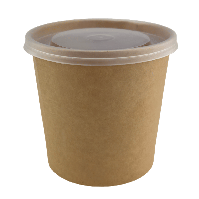 Крафтова супниця 750мл з кришкою (50шт)