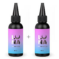 Набір для покриття нігтів 2в1: каучукова база Rubber base + Топ Non Wipe UV (без липкого шару), 60 мл