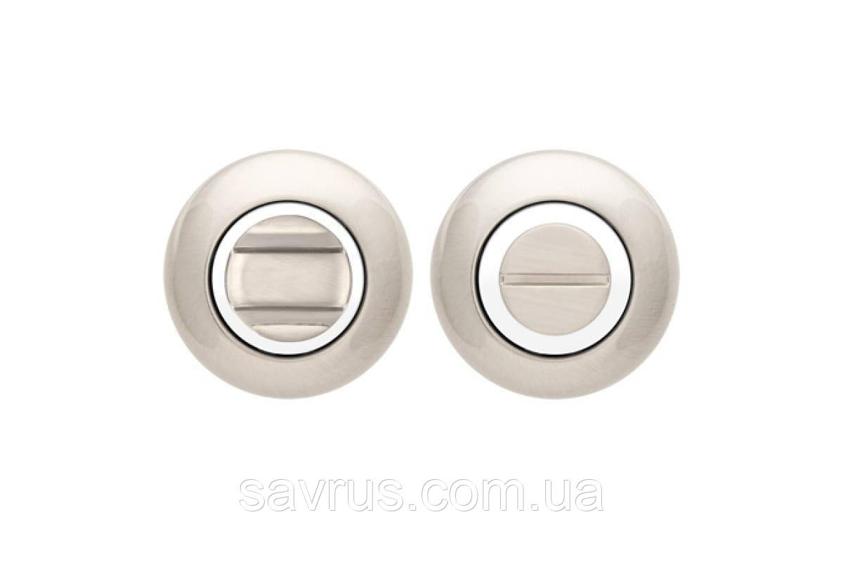 Фіксатор на двері, нікелева кругла, WC-1403-NIS, фото 1