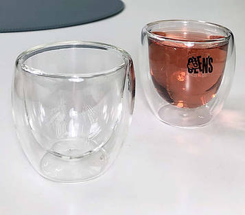 Піала скло подвійне 2х100 мл "Бонна", DG2319, 24шт/ящ