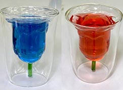 Піала склян подвійна  "Квітка" 100мл 16936-45