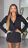 Жіночий костюм зі спідницею-шортами та вкороченим жакетом, фото 3