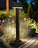 Сонячний світлодіодний садовий світильник TARKIO чорний, фото 4