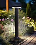 Сонячний світлодіодний садовий світильник TARKIO чорний, фото 5