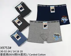 Труси гуртом боксери фірмові підліткові для хлопчика підлітка 12-18 років спортивна гумка бавовна 95%