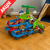 Дитячий автотрек парковка для машинок ZX 002 A Будівельний майданчик Іграшковий трек паркінг Для дітей