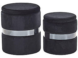 Комплект із 2 пуфів DORIS з вбудованою шухлядою для зберігання