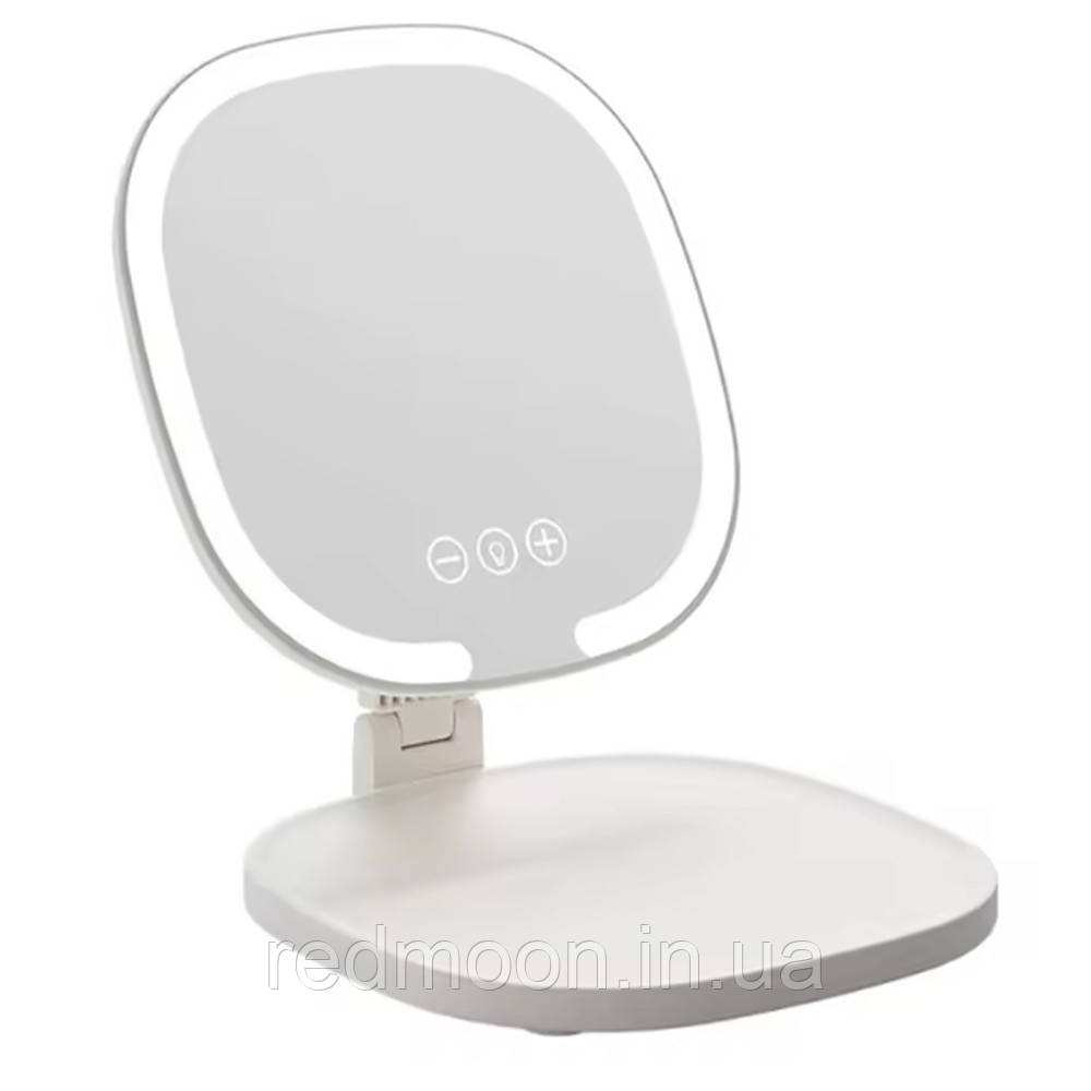 Косметичне дзеркало з LED підсвічуванням XW 810 / Настільне дзеркало для макіяжу / Сенсорне дзеркало, фото 1