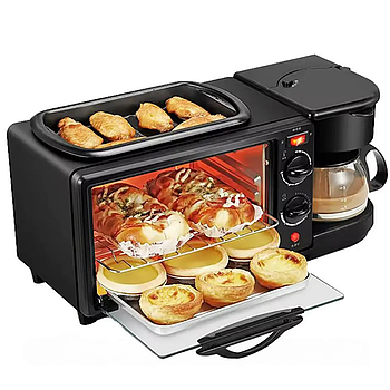 Електрична піч з кавоваркою 3в1, 7л, 1050 Вт, MS 5308B / Електропіч / Електрична духовка