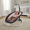 Дитяче крісло-гойдалка для новонароджених до 9 кг, (74х74х48см), 6917 , Рожевий / Шезлонг для новонароджених, фото 6