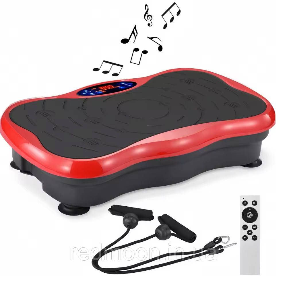 Віброплатформа для тренувань до 200 кг + пульт, 53х31х13 см, Червоний / Фітнес платформа / Вібраційна платформа, фото 1
