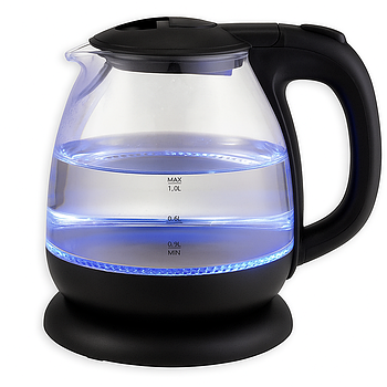 Скляний електрочайник із підсвіткою 1 л, 1650Вт, MS 7910 / Електричний чайник дисковий / Чайник для кухні