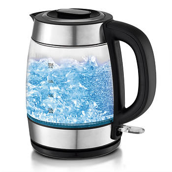 Скляний чайник електричний 1,7 л, 2200Вт, MS 7946 / Електричний чайник дисковий / Електрочайник